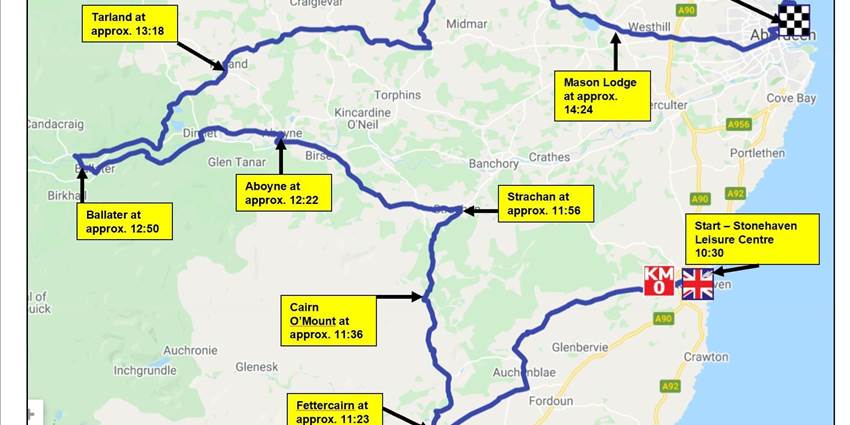Tour of Britain route