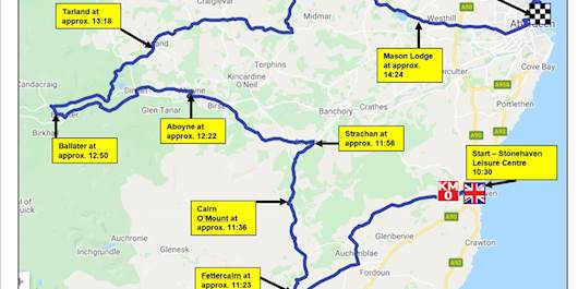 Tour of Britain route