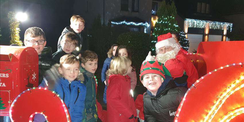 Father Christmas & his sleigh in Stonehaven!